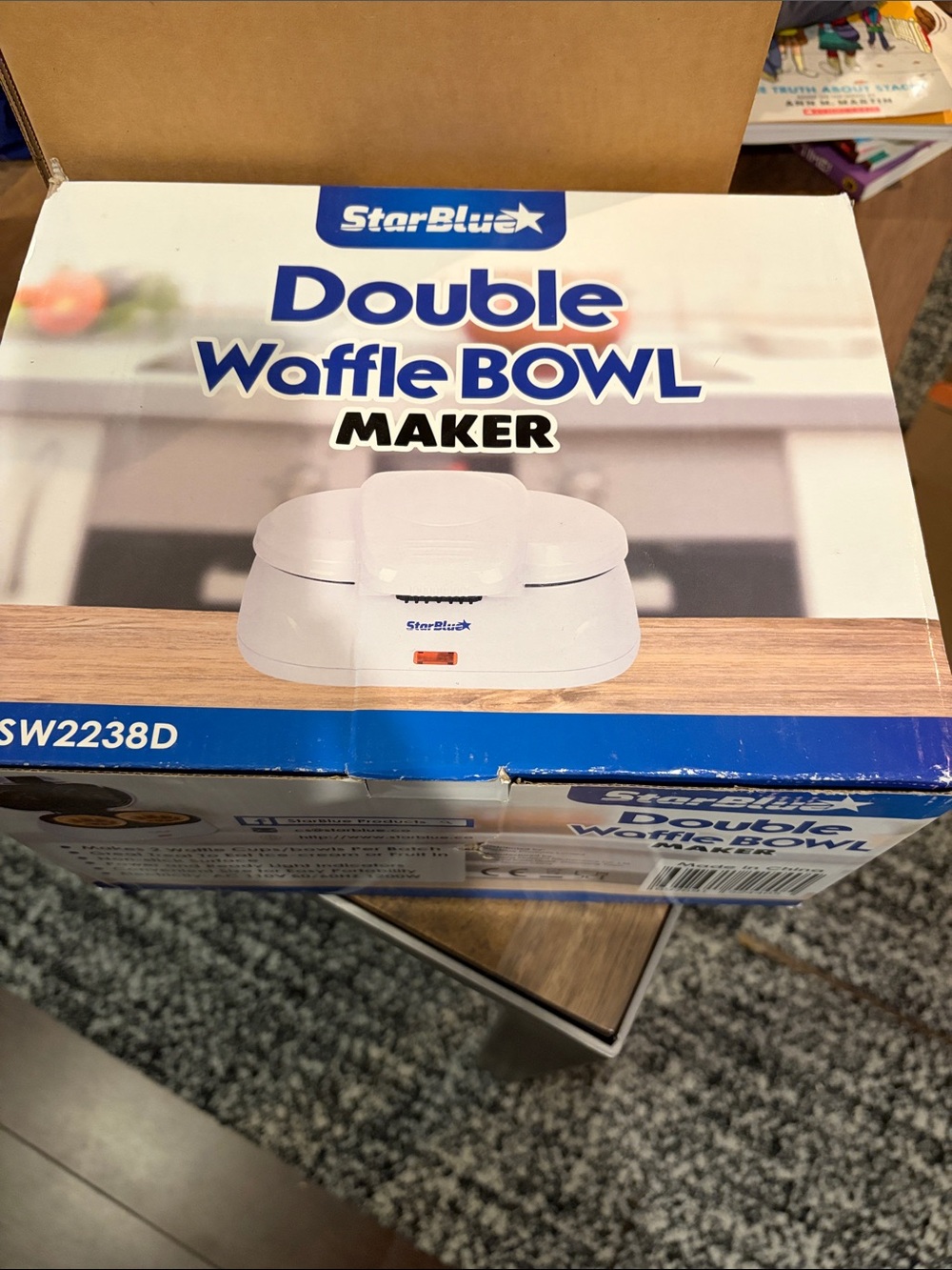 Double Waffle Bowl Maker — White